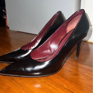 CÉLINE BLACK LEATHER PUMPS